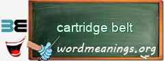 WordMeaning blackboard for cartridge belt